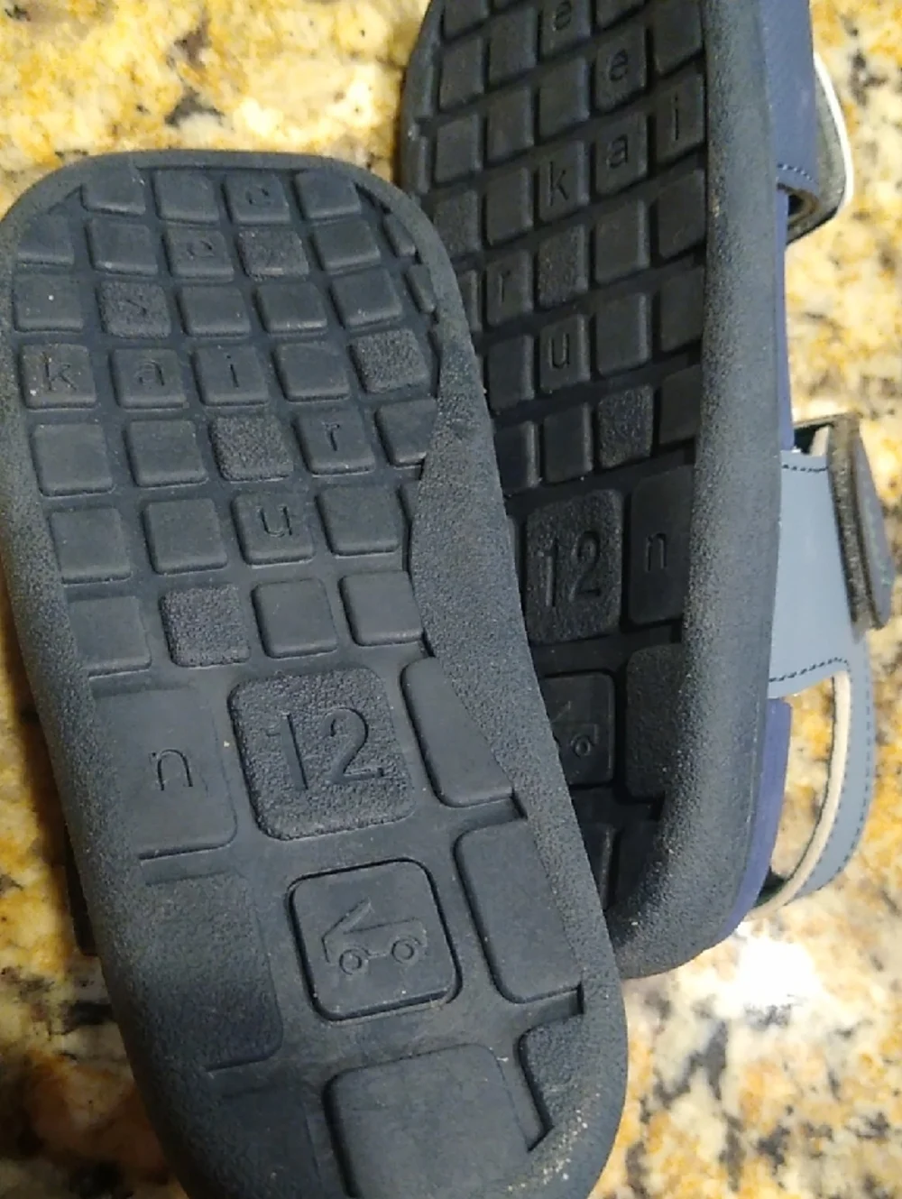 New See Kai Run Navy and Light Blue Kids' Adjustable Sandals Size 12.